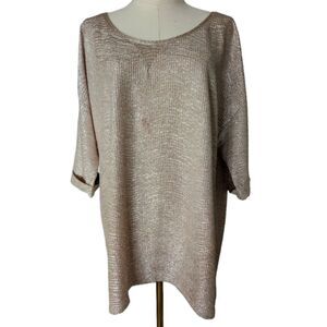 NWT Zara Oversized gold top - Size Medium